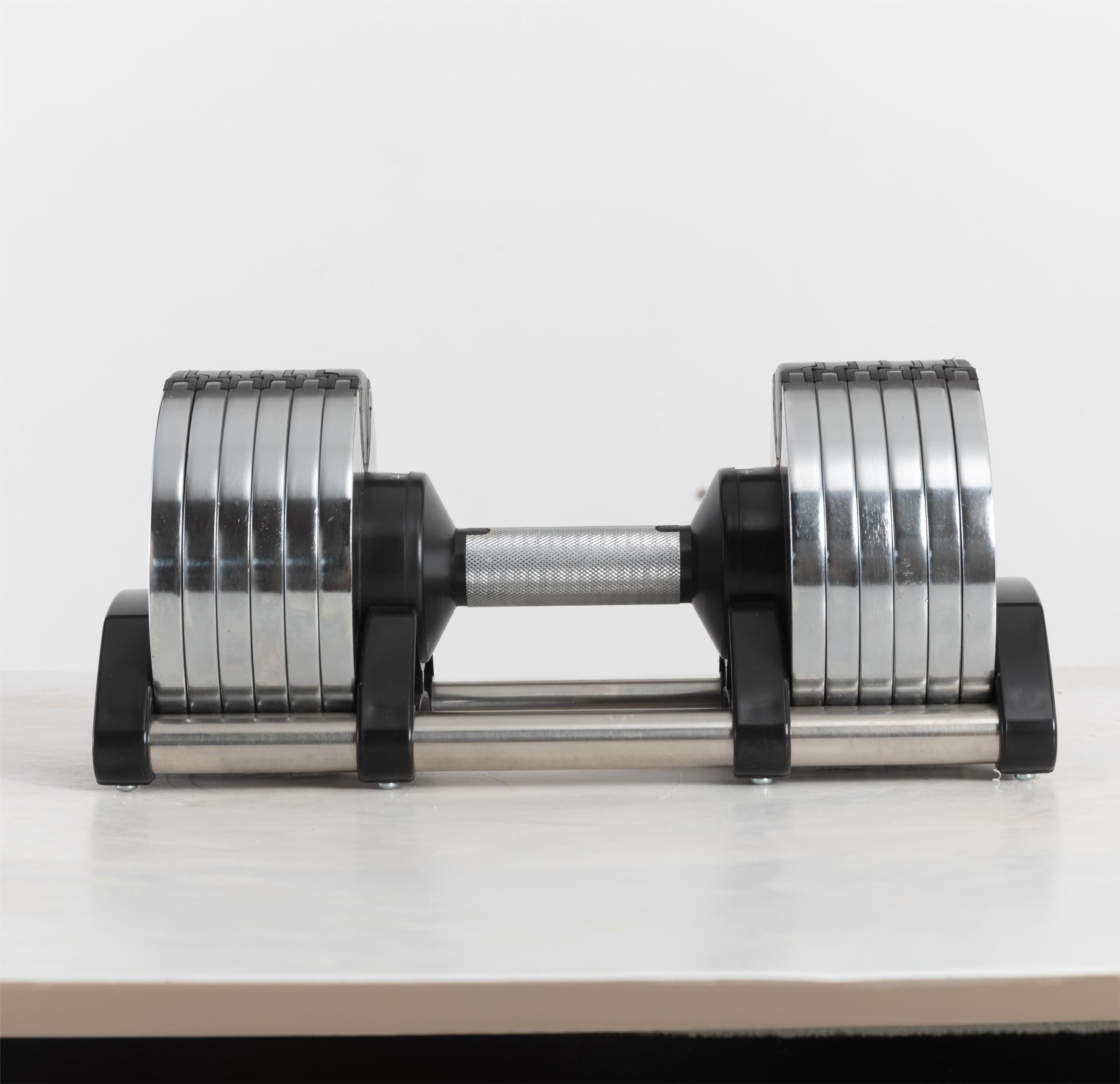 32KG Adjustable Cast Iron Dumbbell Set – Electroplated Free Weights for Strength Training, Home Gym, Bodybuilding & Full Body Fitness - View 2