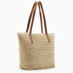 Shoulder Bag Small Purses Yarn Handbag Wood Vintage Bags Travel Purse Underarm The Tote Seagrass Crochet Knitted Knitting Jute