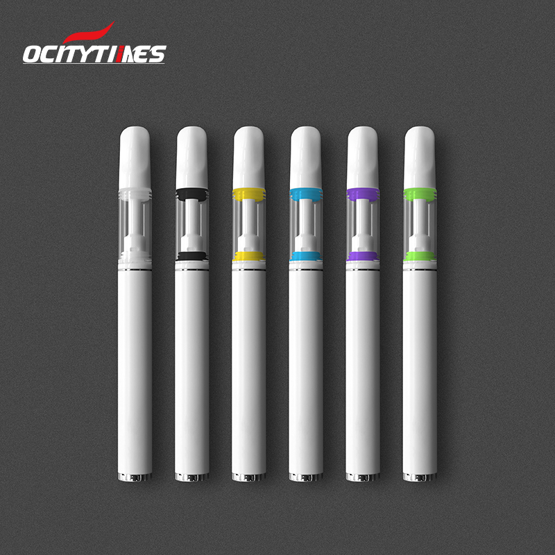 Custom Gold Vapes E Cigarette Electronic Tank Vape 1ml Ceramic Coil Cbd Oil Vaporizer Pen