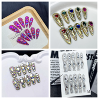 Nouvelle Mode Couverture Complète Ongles Extra Longs Faits à la Main Acrylique Presse sur Ongles Ensemble avec Colle XXXL Faux Ongles