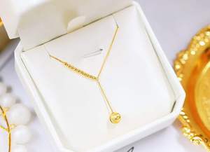 <span class=keywords><strong>Collana</strong></span> con Ciondolo a Sfera in Oro Puro 18k Lerca Design Personalizzato Gioielli in Oro Originale 18k <span class=keywords><strong>Collana</strong></span> con Sfera Reale 18k con Certificato - Product Image 2