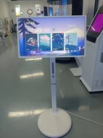 Monitor de Pantalla Táctil de 27 Pulgadas, Android Todo en Uno, Mini TV Inteligente Portátil, Procesamiento AG+AF, Control Remoto