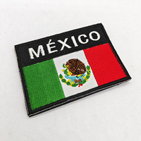 Durable reflectante PVC México bandera táctica moral insignia bordado bandera mexicana hierro en parches para mochila