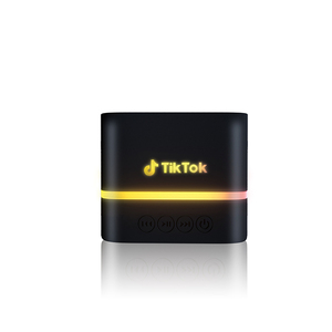 Răng loa không dây miễn phí tùy chỉnh cho biểu tượng ngoài trời LED ánh sáng Cube loa siêu trầm HIFI chất lượng âm thanh màu xanh pin <span class=keywords><strong>mini</strong></span> nhựa CE - Product Image 3