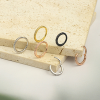 8/10mm 16g Vente en gros : Boucles d'oreilles créoles segmentées articulées, Bijoux de piercing en acier inoxydable et laiton, Petites créoles et anneaux de nez pour femmes