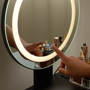 Bàn trang điểm bằng gỗ gương Bảng đồ nội thất Vanity tạo nên bảng và phân Set - Product Image 6