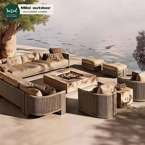 <span class=keywords><strong>Divano</strong></span> da <span class=keywords><strong>Giardino</strong></span> di Lusso in Teak, <span class=keywords><strong>Set</strong></span> di Mobili da Esterno Moderni in Legno di Teak Resistente alle Intemperie - Product Image 1