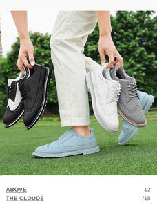 Chaussures <span class=keywords><strong>de</strong></span> <span class=keywords><strong>golf</strong></span> respirantes à lacets légères et résistantes à l'usure Chaussures d'entraînement <span class=keywords><strong>de</strong></span> <span class=keywords><strong>golf</strong></span> en gazon décontracté professionnel - Product Image 6