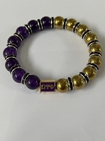 Or violet Omegaa Phi Beta Alpha Phi Delta Sigma Psi Hommes Grec Fraternité Bracelet Élastique Jade Pierre Naturelle Perles Bracelets