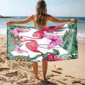 Gran oferta de verano con logo Estilo <span class=keywords><strong>tropical</strong></span> Estampado Material respetuoso con el medio ambiente Toalla de <span class=keywords><strong>playa</strong></span>, Toalla de uso de descanso en la <span class=keywords><strong>playa</strong></span> - Product Image 1