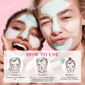บิวตี้โฮสท์ มาส์กโคลนทะเลเดดซีสีเขียวชมพู สำหรับทำความสะอาดรูขุมขนบริเวณทีโซน ช่วยให้ผิวขาวกระจ่างใส มาส์กโคลนบำรุงผิวผสมกุหลาบ สูตร OEM - Product Image 5