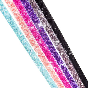 Cross-border diamond-encrusted mobile phone lanyard with name <b>tag</b>, <b>ID</b> card holder, double-sided transparent dual-use card - Product Image 1