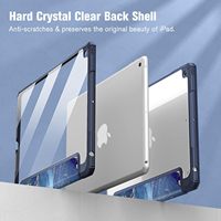 Étui pliable pour iPad 9e/8e/7e génération (2021/2020/2019) 10,2 pouces et coque pour iPad avec marbre acrylique lilas