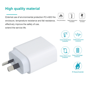 อะแดปเตอร์ชาร์จเร็ว Universal 20W หัวปลั๊กแบบ AU รองรับ PD QC ช่องเสียบคู่ สำหรับโทรศัพท์ แล็ปท็อป แท็บเล็ต หูฟังไร้สาย และเครื่องเล่นเกม - Product Image 3