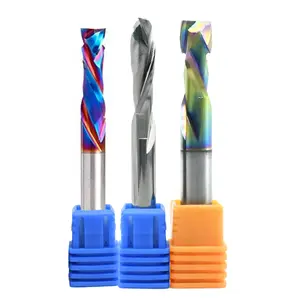 Down Cut End Mill 3.175mm 6mm 8mm 2 Flute Up Down Compression Cutter Endmill For Plywood Chipboard Bit Solid Carbide Compression Milling Cutter