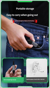 สายชาร์จเร็ว4 in 1พวงกุญแจ3A 60W สายข้อมูลแม่เหล็กไนลอนถัก - Product Image 5