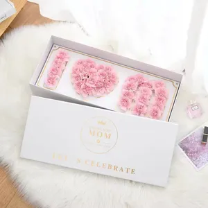 großhandel benutzerdefinierte luxuriöse Hochzeit Geschenk floral gefaltete rechteckige Ich-liebe-dich-Blume Papierverpackung Geschenkbox für Muttertag