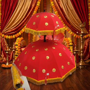 Parapluies de jardin indiens décoratifs à vendre avec pampilles décoratives du fabricant indien - Product Image 1
