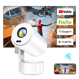 Proyector de vídeo eléctrico TOSSEDAR R3 WiFi 2G RAM Android 13 4K decodificación inteligente Android Focus batería incorporada para proyección de películas - Product Image 1