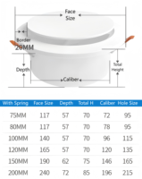 Diffuseur de sortie d'air frais réglable avec maille filtrante Système HVAC Ventilation ronde ABS plastique ressort disque Valve d'air