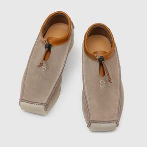 Sepatu Loafer Kasual Pria Musim Semi Terbaru, Sol Empuk Anti Selip, Model Mewah Ujung Persegi Bordir, Sepatu Slip-on <span class=keywords><strong>Fashion</strong></span>, Logo Kustom Grosir - Product Image 3