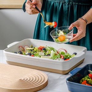 <span class=keywords><strong>Teglia</strong></span> Rettangolare in Ceramica Resistente con Rivestimento Ceramico Ecologico Moderno per Cucina Domestica <span class=keywords><strong>Blu</strong></span> Chiaro - Product Image 3