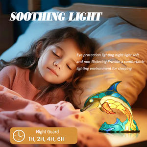 Bouledogue <span class=keywords><strong>français</strong></span> et carlin LED veilleuse série de lampes animales mignonnes lueur ambiante chaude résine tachée artisanat cadeau de table pour les amoureux des chiens - Product Image 4