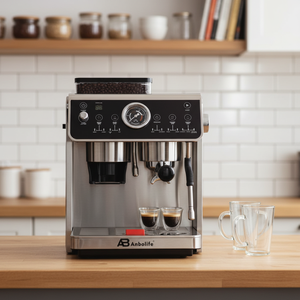 Anbolife - Cafetera Profesional Express de Doble Caldera con Pantalla Táctil de 2800 W, Cafetera Digital de 20 Bares con Molinillo - Product Image 6