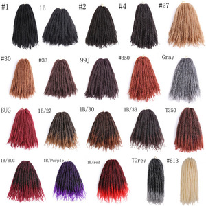Extensiones de Cabello de Crochet Caterpillar de 18 Pulgadas, 26 Raíces Plegadas a 52 Hebras, <span class=keywords><strong>Trenzas</strong></span> de Crochet Sintéticas Hechas a Mano para Mujeres Negras - Product Image 6