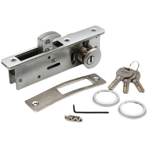 Serrure de porte Kaishengxi à loquet plat encadré avec clé, en alliage d'aluminium, pour usage sur porte - Product Image 1
