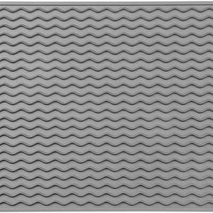 Tapis de séchage de vaisselle en silicone pliable pour évier de cuisine tapis de protection vaisselle de Table tapis de vidange maison anti-moisissure Mat16 pouces X 12 Inc - Product Image 6