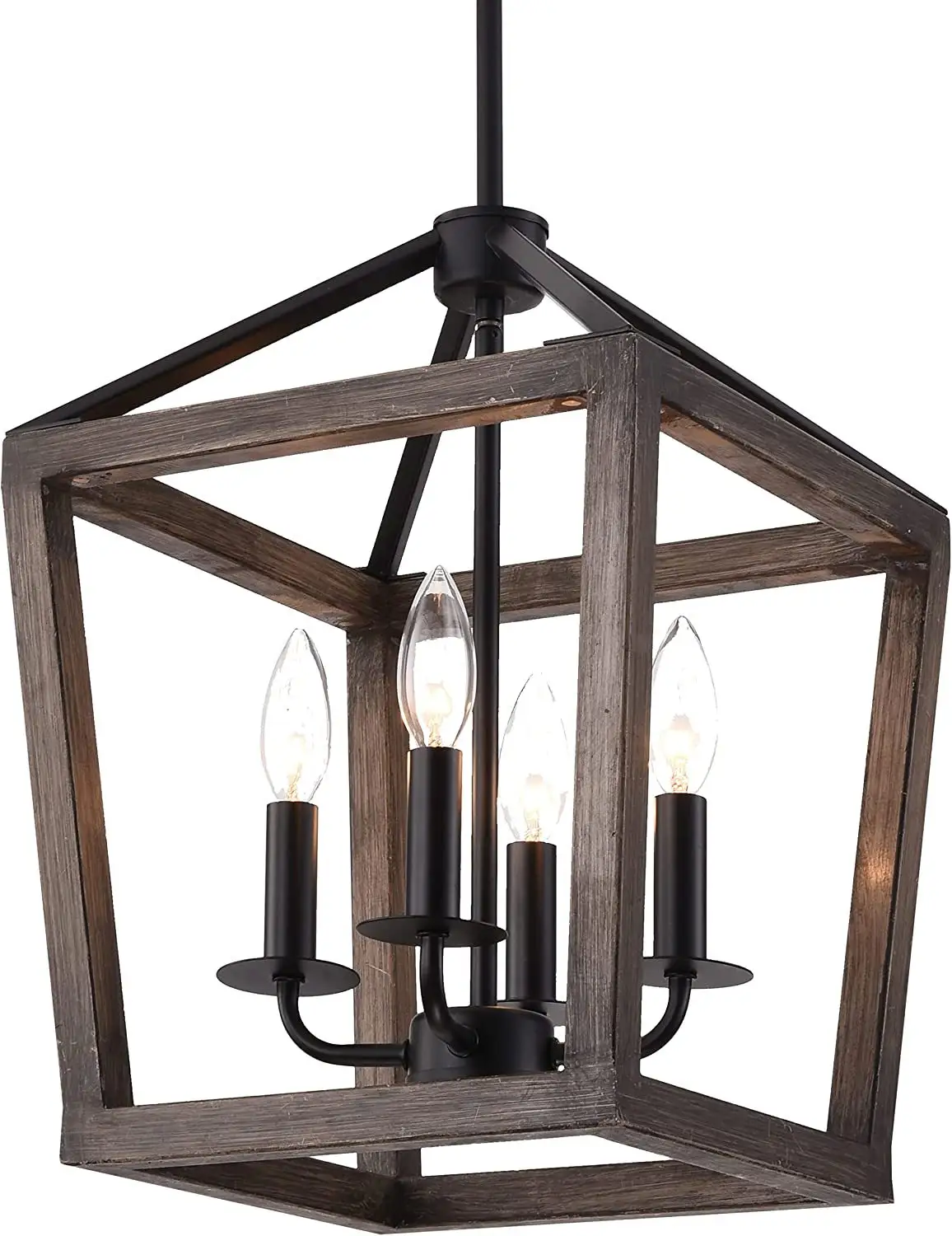 Wholesale Farmhouse Industrial Pendant Light Rustic Lantern Chandelier Black Kitchen Lighting Popular Fixture Pendant Light