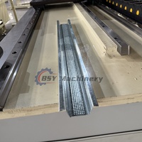 Machine de profilage à froid automatique BSY pour profilés de toiture Omega, poutres et quilles, 3kW 380V, contrôlée par PLC