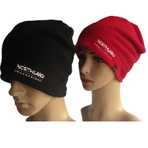 factory directly polar fleece beanie hat high stretch material knitted 100% polyester cheap hat promotion Ribbed Beanie hat