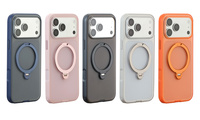 Coque de téléphone en TPU et PC pour iPhone 17 16 15 14 13 avec anneau magnétique, plusieurs couleurs, support béquille, antichute et antichoc