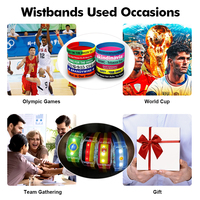 Bracelet lumineux LED personnalisé Bracelet en silicone luminescence Bracelet en silicone brillant à l'obscurité Bracelet en silicone à luminescence LED