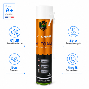 Adhésif en <span class=keywords><strong>mousse</strong></span> de <span class=keywords><strong>polyuréthane</strong></span> A23 750ml pour modification automobile, <span class=keywords><strong>isolation</strong></span> phonique pour remplissage de cavités murales de fourgonnettes, usage construction - Product Image 5