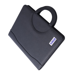 Romotion-maletín de cuero negro impermeable para ordenador portátil, organizador de documentos de negocios, maletín de lujo - Product Image 3