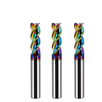 HRC55/65 carbure de fraise en bout enduit coloré de routeur de CNC avec le soutien d'OEM