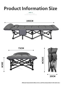 Premium Modern Foldable Steel Frame Reclining Sleeping <strong>Cot</strong> <strong>with</strong> Storage <strong>Drawer</strong> Portable Office Guest Living Room Folding <strong>Bed</strong> - Product Image 6