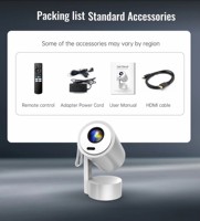Proyector Portátil con Batería, 4k, Android, Home Theater, Enfoque Automático, Mini Proyector Inteligente, Wi-Fi, Video, Proyector de Datos