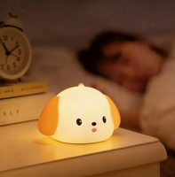 Lampe de nuit pour bébé en silicone souple, rechargeable par USB, avec commande tactile, lumière LED pour la chambre d'enfant, cadeau pour le sommeil