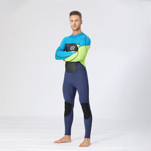 Combinaison une pièce de 3mm pour hommes et femmes avec logo sur le devant, résistante au froid, pour surf, paddleboard, natation, plongée libre, fermeture à glissière arrière - Product Image 5