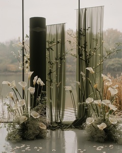 Decoración Profesional Ecológica de Flores de Lirio Calla Artificiales de Papel, Románticas Chinas para Fondo de Escenario de Boda - Product Image 2