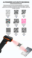 Escáner de Códigos QR Portátil de Alta Precisión, Escáner de Códigos de Barras 2D Industrial Resistente