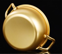 Pot de nouilles instantanées à double poignée de luxe de style coréen, 30 pièces/carton de 14cm, pour soupe, réchaud à gaz, bol à ramen