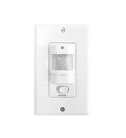 SanJin Saklar Lampu Sensor Gerak PIR Flush Mount 180 Detektor Inframerah Waktu Respons 0.3-0.5s 110-240VAC Dalam Ruangan Rumah Koridor