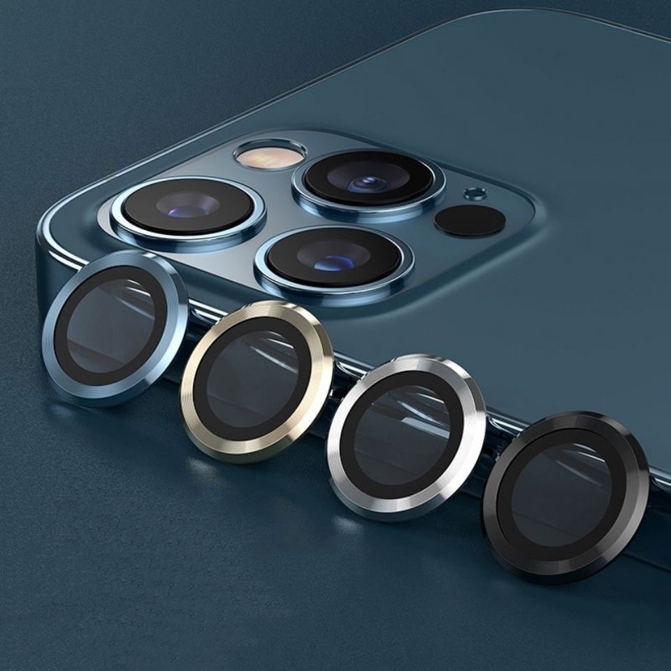 Защитная пленка для объектива камеры с полным покрытием для iphone 12 13 Pro max, медное металлическое кольцо, закаленное стекло для защиты экрана камеры