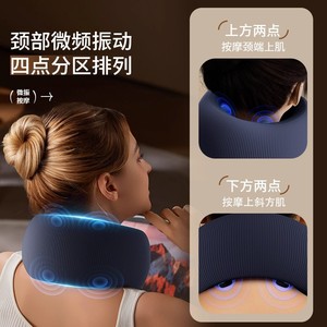 U-Shaped Neck Massage Pillow Memory Foam Rechargeable Heat Therapy For Neck And Shoulder Relief Home Use - Product Image 1