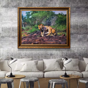 Pittura a olio Dafen villaggio fatto a mano <span class=keywords><strong>realismo</strong></span> naturale ritratto della fauna selvatica pittura a olio per appendere la parete - Product Image 3